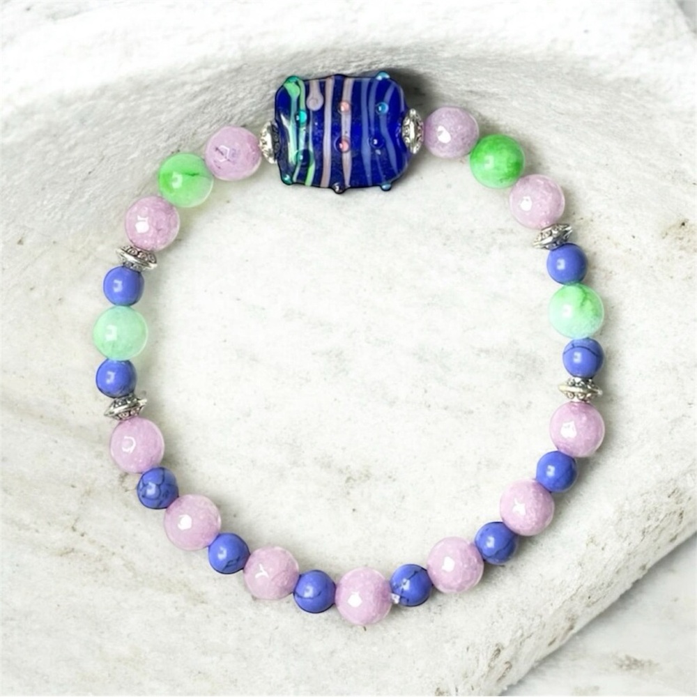 Rose Quartz & Green Aventurine Stone Bracelet